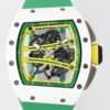 ZF Factory Fake Richard Mille RM061 White Ceramics with Green Strap: A Fusion of Luxury and Fresh Style