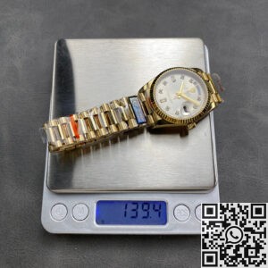Q Factory Replica Rolex Watch Day-Date M128238 36mm Diamond Scale: The Pinnacle of Luxury