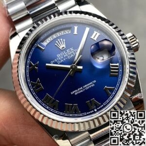 An In-Depth Look at the Q Factory Rolex Replica Day-Date M128239-0063 Blue Dial 36mm