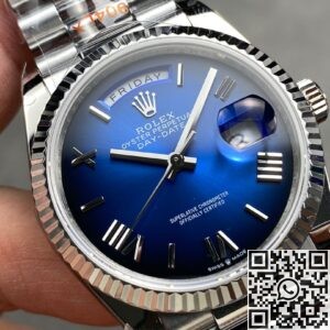 Q Factory Replicas Rolex Day-Date M128239-0063 Gradual Blue Dial 36mm