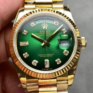 A Blend of Luxury and Innovation: Q Factory Replica Watch Rolex Day Date M128238 - 0069 Smoked Green Dial 36mm