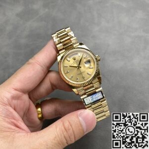 In-Depth Review of Q Factory Fake Rolex Day-Date M128238-0132 Gold Watch 36mm