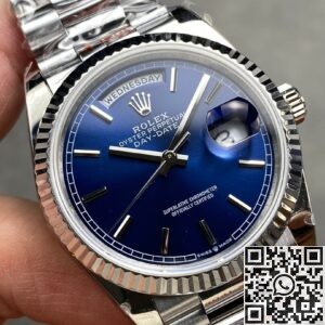 Exploring the Q Factory Fake Rolex Day-Date M128239 Blue Dial 36mm Watch