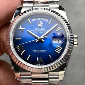 Q Factory Replicas Rolex Day-Date M128239-0063 Gradual Blue Dial 36mm