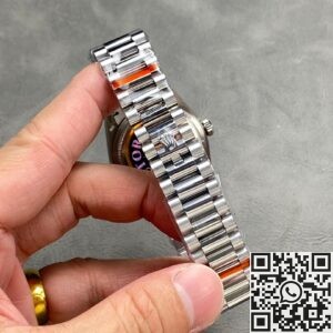 Q Factory Fake Rolex Day-Date Watch M128236-0009 Ice Blue Dial 36mm