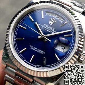 Exploring the Q Factory Fake Rolex Day-Date M128239 Blue Dial 36mm Watch