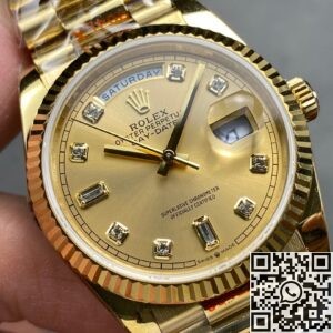 Review of Q Factory Replica Rolex Day-Date M128238-0008 Diamond Scale 36mm
