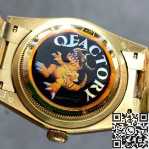 Exploring the Q Factory Fake Rolex Day-Date M128238-0118 Gold Watch 36mm