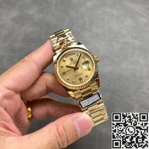 Review of Q Factory Replica Rolex Day-Date M128238-0008 Diamond Scale 36mm