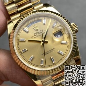In-Depth Review of Q Factory Fake Rolex Day-Date M128238-0132 Gold Watch 36mm
