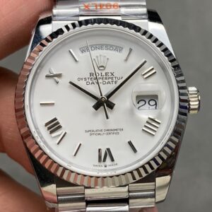 The Q Factory Rolex Day-Date Replica Watch M128236-0017: Classic Sophistication in White