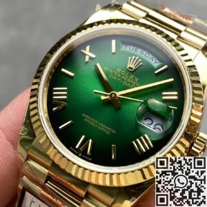 Exploring the Q Factory Fake Rolex Day-Date M128238-0118 Gold Watch 36mm
