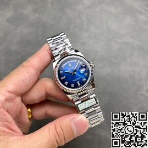 A Closer Look at the Q Factory Replica Rolex Day-Date Watch M128239-0023 Diamond Scale 36mm