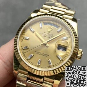 In-Depth Review of Q Factory Fake Rolex Day-Date M128238-0132 Gold Watch 36mm