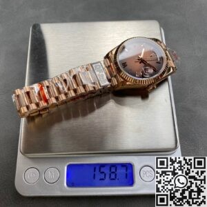 Q Factory Replicas Rolex Day-Date M128235-0075 Smoked Brown 36mm: A Timeless Masterpiece