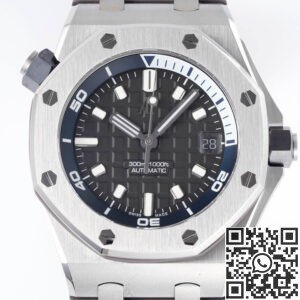 ZF Factory Imitation Watch Audemars Piguet Royal Oak Offshore Diver 15720ST.OO.A009CA.01 Review: Grey Dial Minimalism Meets Dive Watch Power