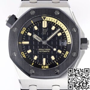 ZF Factory Replica Audemars Piguet Watches Royal Oak Offshore Diver 15720CN.OO.A002CA.01 Review: Full Black Ceramic Power