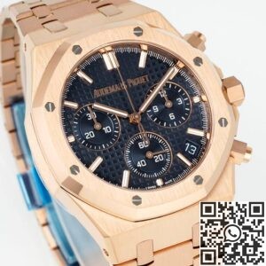 APS Factory Audemars Piguet Replicas 26240OR Rose Gold with Dark Blue Dial – The Pinnacle of Sophisticated Sports Luxury