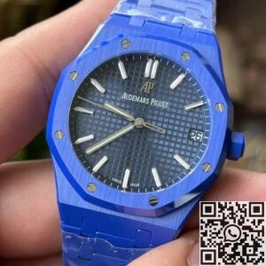 APS Factory Audemars Piguet Fake Royal Oak 15500 Blue Ceramic with Blue Dial Review: Bold Meets Elegant