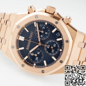 APS Factory Audemars Piguet Replicas 26240OR Rose Gold with Dark Blue Dial – The Pinnacle of Sophisticated Sports Luxury