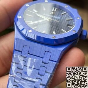 APS Factory Audemars Piguet Fake Royal Oak 15500 Blue Ceramic with Blue Dial Review: Bold Meets Elegant