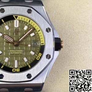 ZF Factory Audemars Piguet Imitation Watch Royal Oak Offshore Diver 15720ST.OO.A052CA.01 Review: Avocado Green Done Right