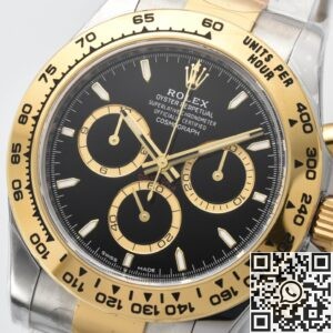 Clean Factory Fake Rolex Daytona Watch M126503-0003 – Two-Tone Confidence with a Black Dial