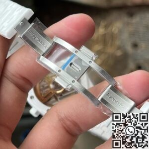 APS Factory Audemars Piguet Replicas Royal Oak 15500 White Ceramic – Black Dial Sophistication