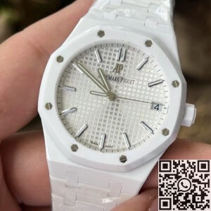 APS Factory Audemars Piguet Royal Oak 15500 White Ceramic – Icy Elegance in a Timeless Design