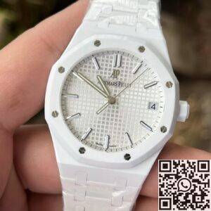 APS Factory Audemars Piguet Royal Oak 15500 White Ceramic – Icy Elegance in a Timeless Design