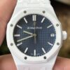 APS Factory Fake Audemars Piguet Watches Royal Oak 15500 White Ceramic – Dark Blue Dial Brilliance