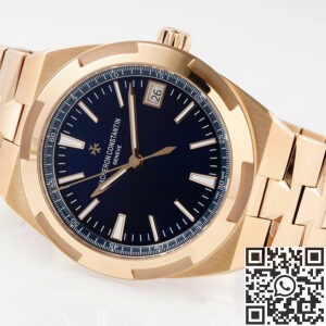 ZF Factory Replicas Vacheron Constantin Overseas 4600V/200R-B979 Review: Rose Gold Meets Blue Dial Elegance