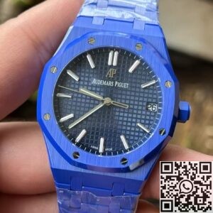 APS Factory Audemars Piguet Fake Royal Oak 15500 Blue Ceramic with Blue Dial Review: Bold Meets Elegant