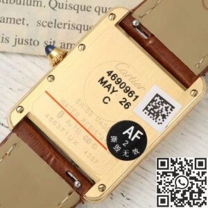 AF Factory Replica Cartier Tank Louis W1529756: The Elegance of Gold Case and Brown Strap