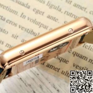 AF Factory Replica Watch Cartier Tank WGTA0062: Gold Case with Blue Cowhide Watchband