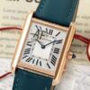 AF Factory Replica Watch Cartier Tank WGTA0062: Gold Case with Blue Cowhide Watchband