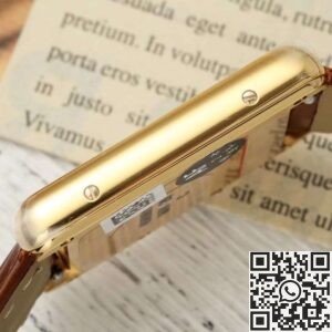 AF Factory Replica Cartier Tank Louis W1529756: The Elegance of Gold Case and Brown Strap