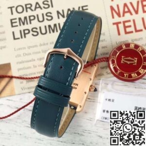 AF Factory Replica Watch Cartier Tank WGTA0062: Gold Case with Blue Cowhide Watchband