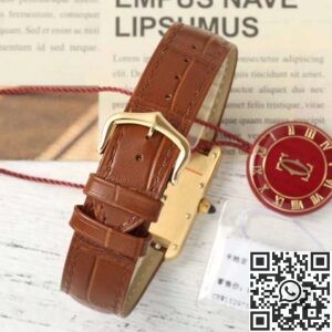 AF Factory Replica Cartier Tank Louis W1529756: The Elegance of Gold Case and Brown Strap