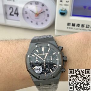 APS Factory Replica Audemars Piguet 26240CE.OO.1225CE.02 – Black Ceramic & Golden Scale: The Ultimate Contrast of Power and Prestige